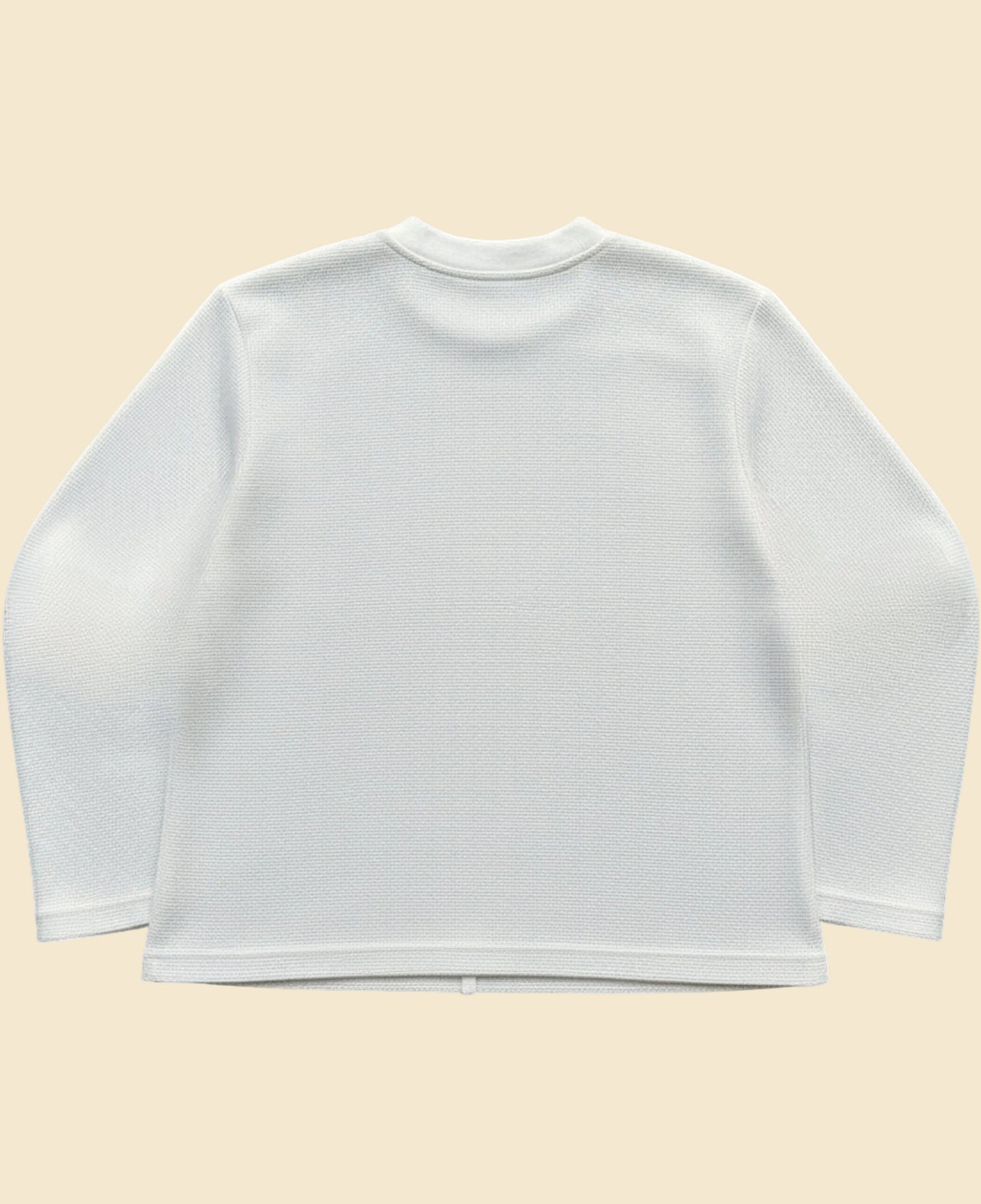 Off-white waffle knit oversized full-sleeve Back Design